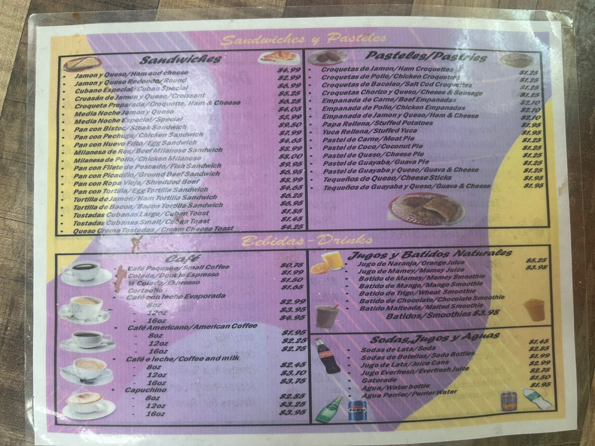 Arahi's Bakery Menu - Image 1
